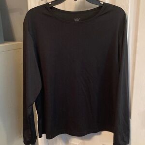 Cuddl Duds Classic Black Long Sleeve Top Size 2X